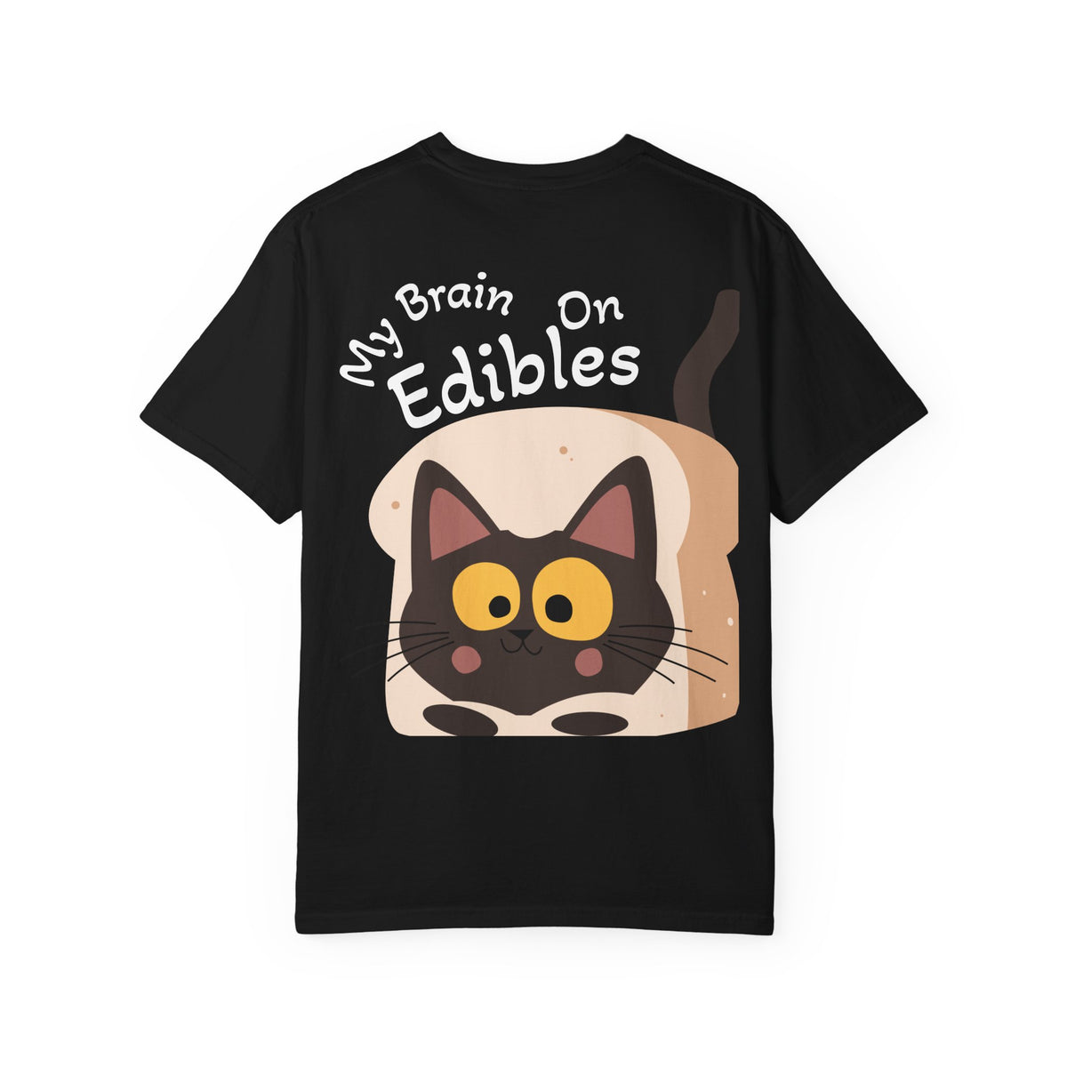 Black Cat in Toast T-Shirt | Cute Kawaii Kitty Illustration