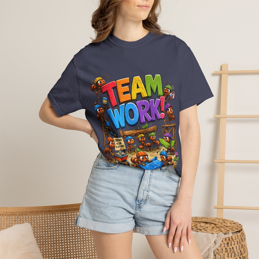 Teamwork Cartoon Ants T-shirt | Team Work Graphic Tee