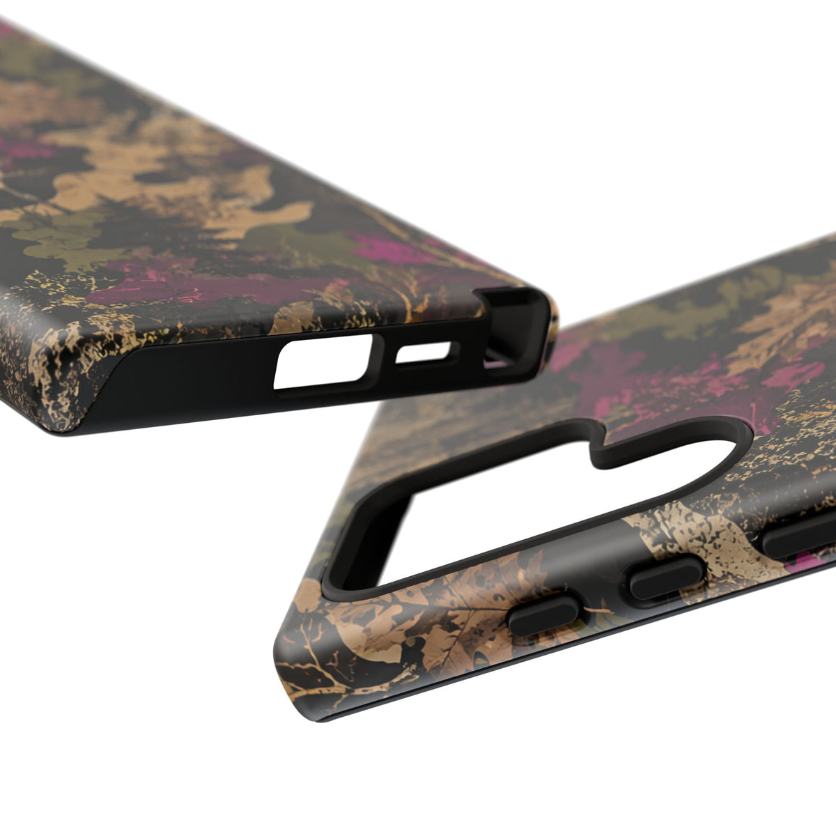 Camo Floral Tough Phone Case — Rugged Nature-Inspired Protection