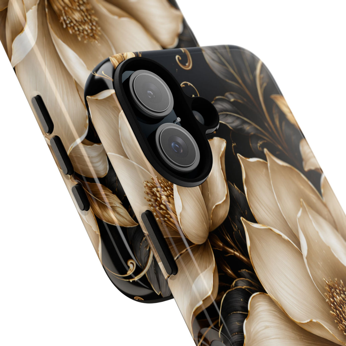 Floral Tough Case — Elegant Gold Magnolia Phone Case