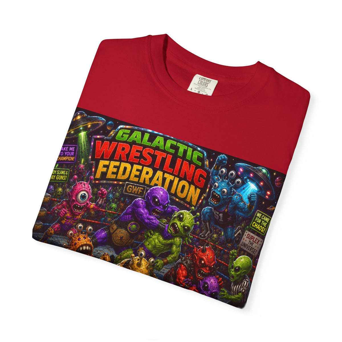 Galactic Wrestling Federation Shirt | Alien Monster Tournament Tee