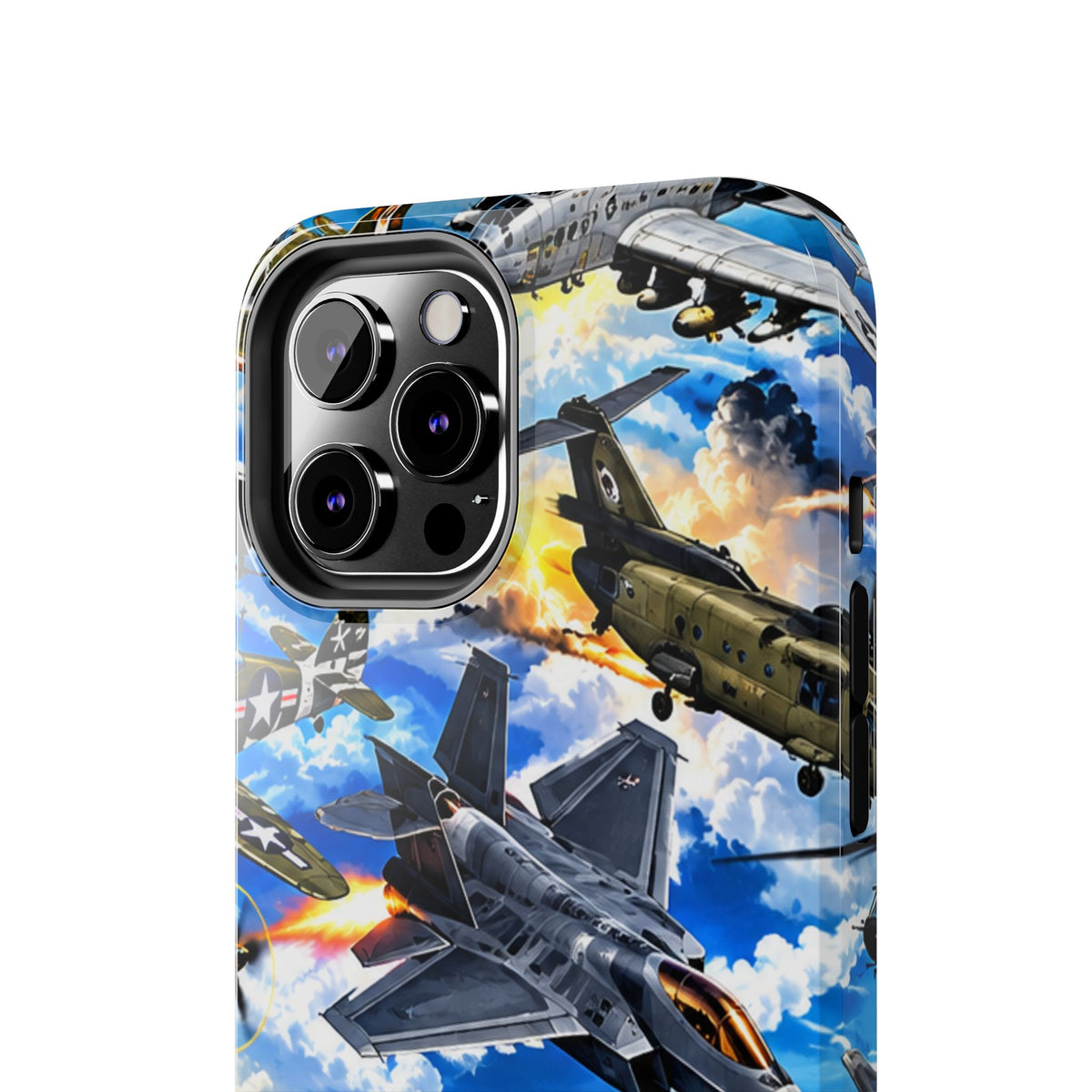 Military Aircraft Tough Phone Case – Vintage & Modern Jet Fighter Print
