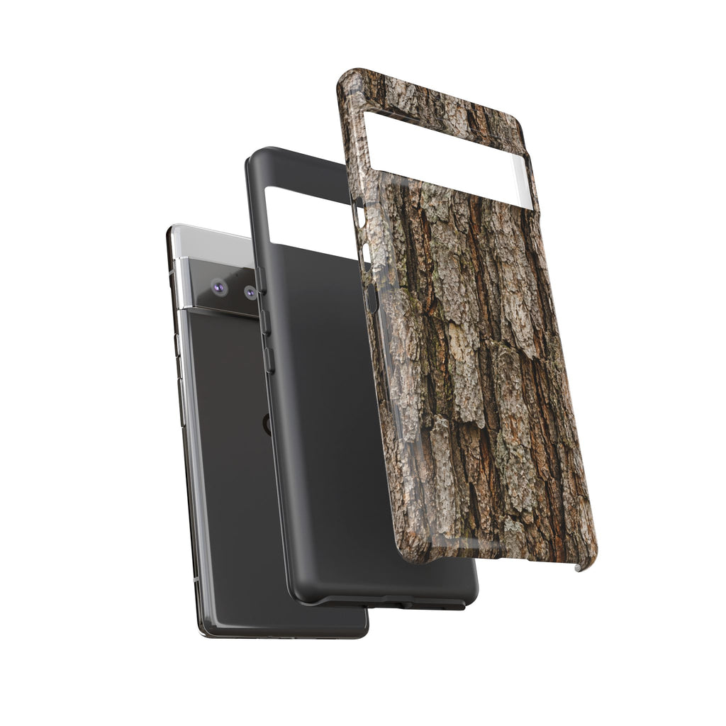 Bark Texture Phone Case - Rugged Woodland Camouflage for Nature Lovers