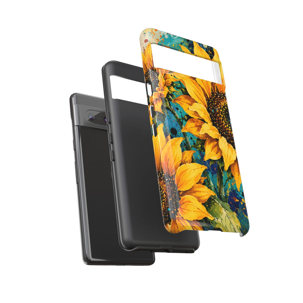 Sunflower Art Phone Case — Vibrant Yellow Floral Tough Case