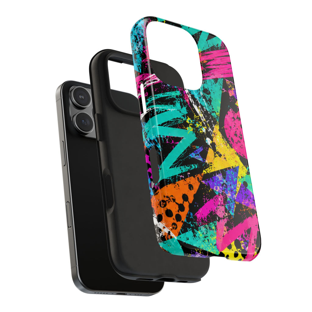 Tough Phone Case — Neon Graffiti Splash Protective Cover