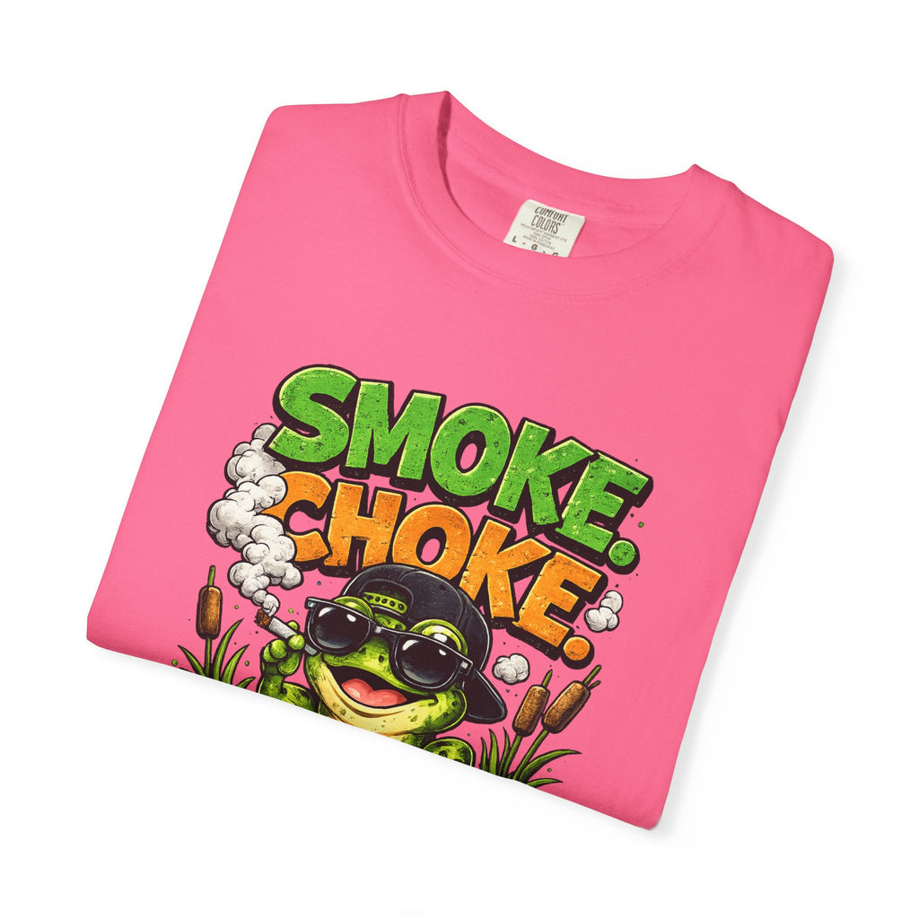 Smoke Choke Croak Frog T-shirt | Graphic Frog Tee