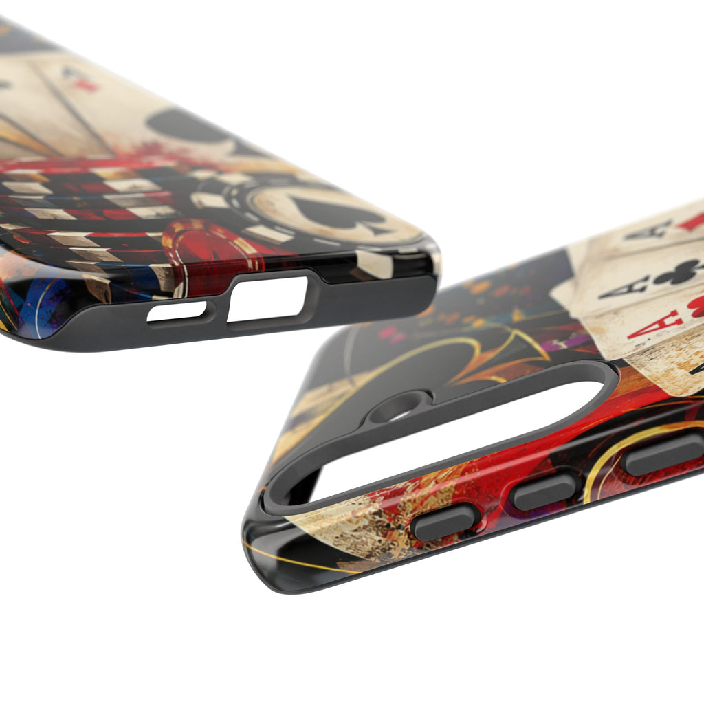 Casino Poker Ace Phone Case — Vintage Playing Cards & Chips Protective Cover