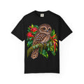 Owl & Hibiscus Shirt — Tropical Owl Graphic T-Shirt