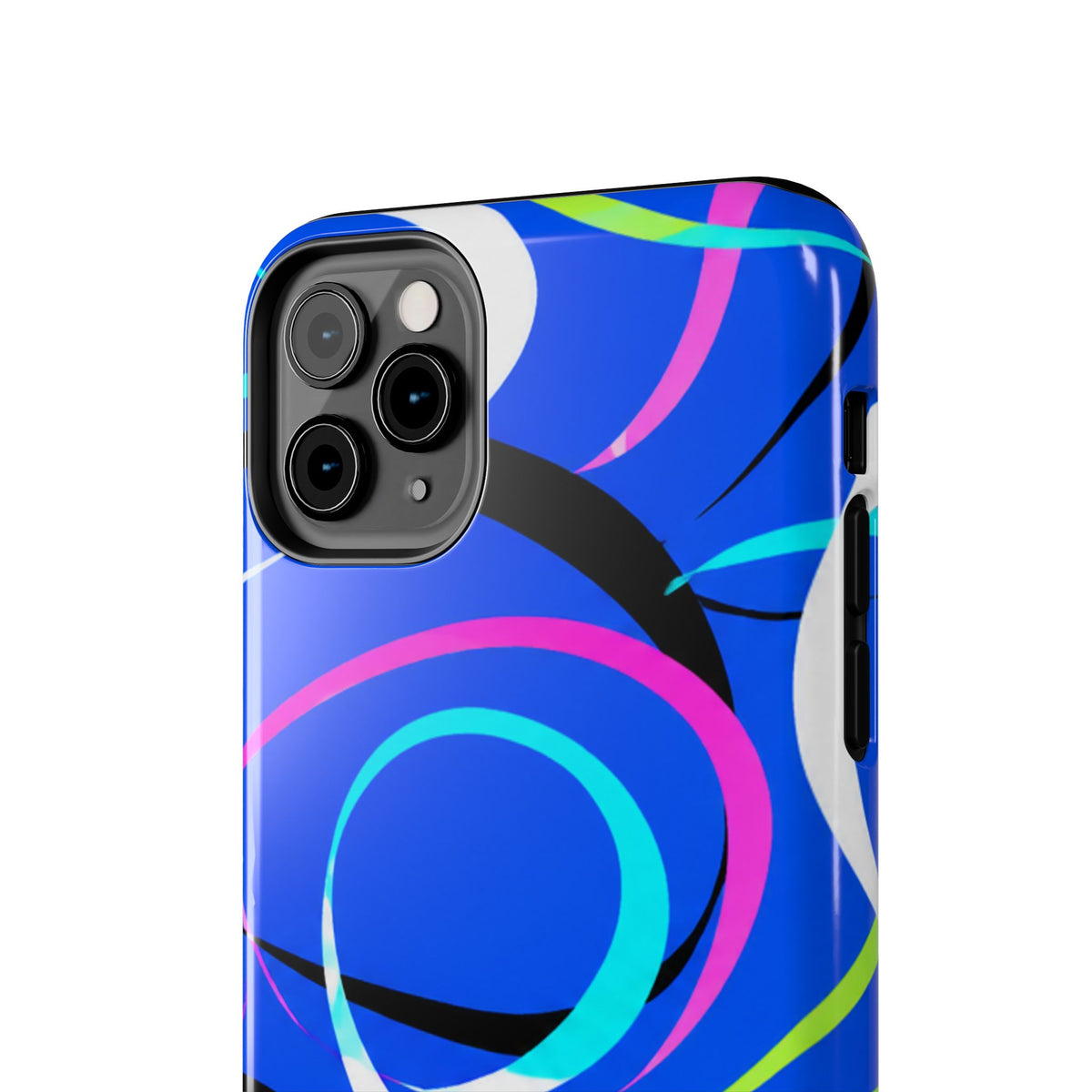 Tough Phone Case — Blue Abstract Swirl Protective Cover