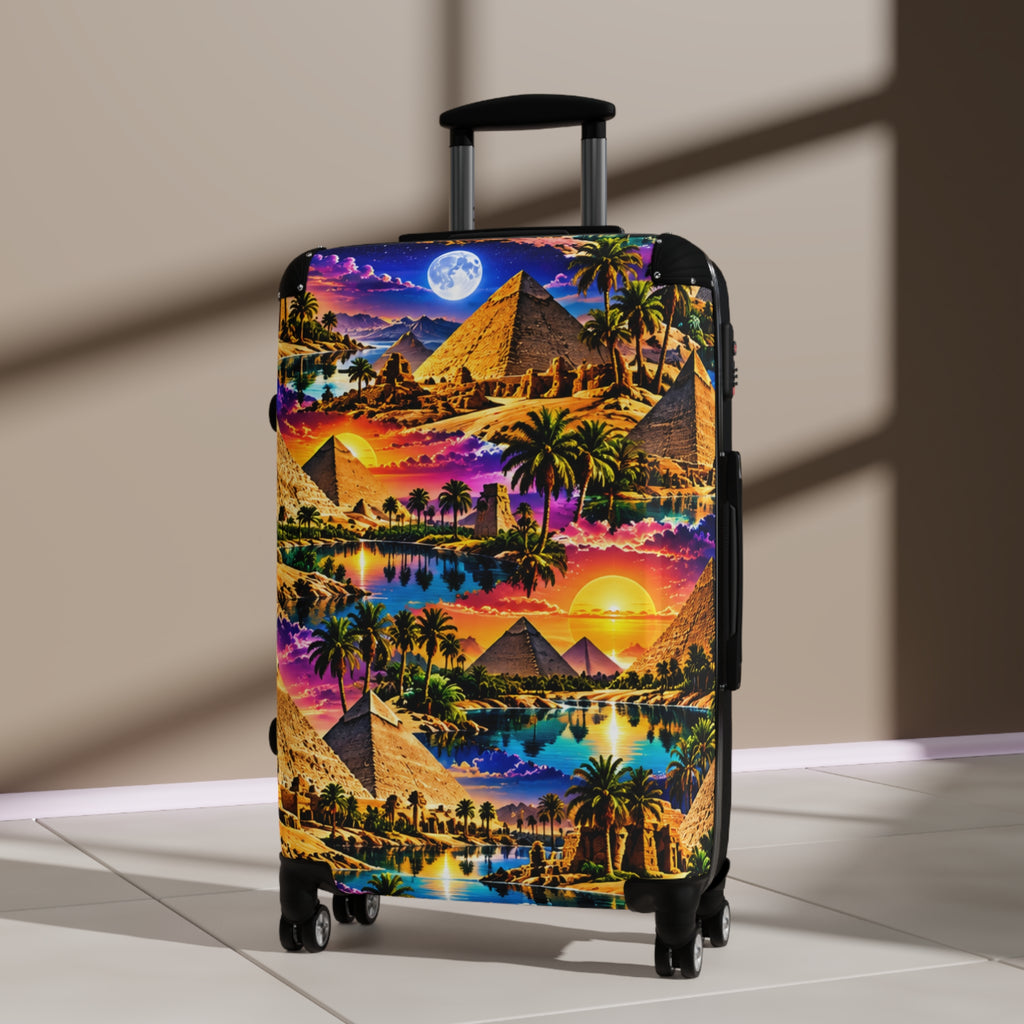 Egyptian Pyramids Carry-On Suitcase – Tropical Sunset Travel Luggage