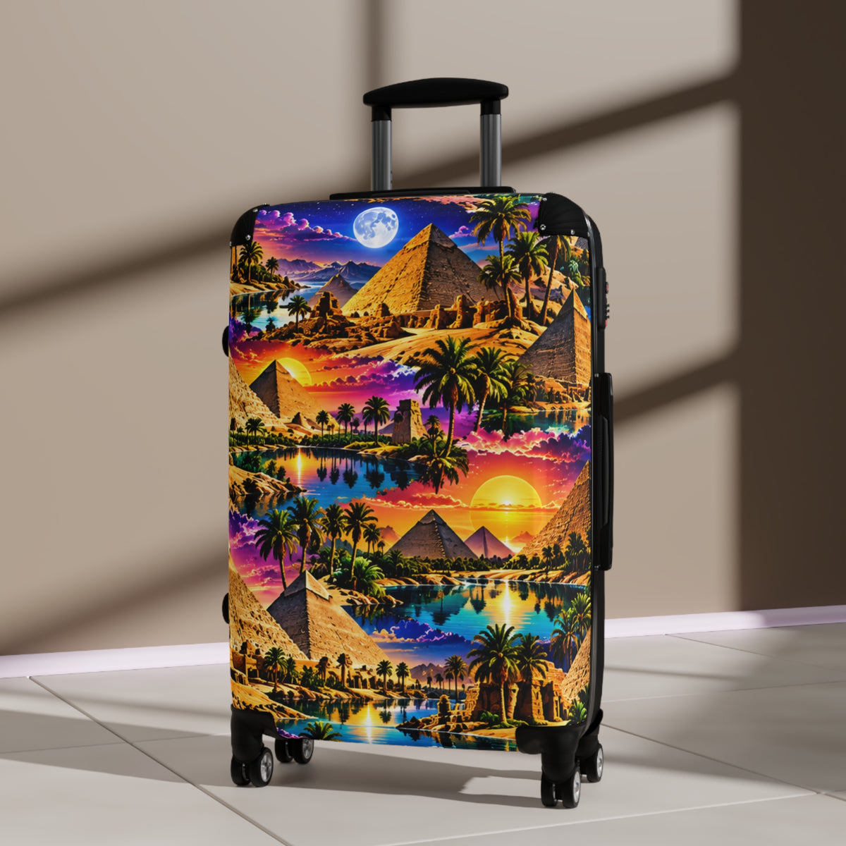 Egyptian Pyramids Carry-On Suitcase – Tropical Sunset Travel Luggage