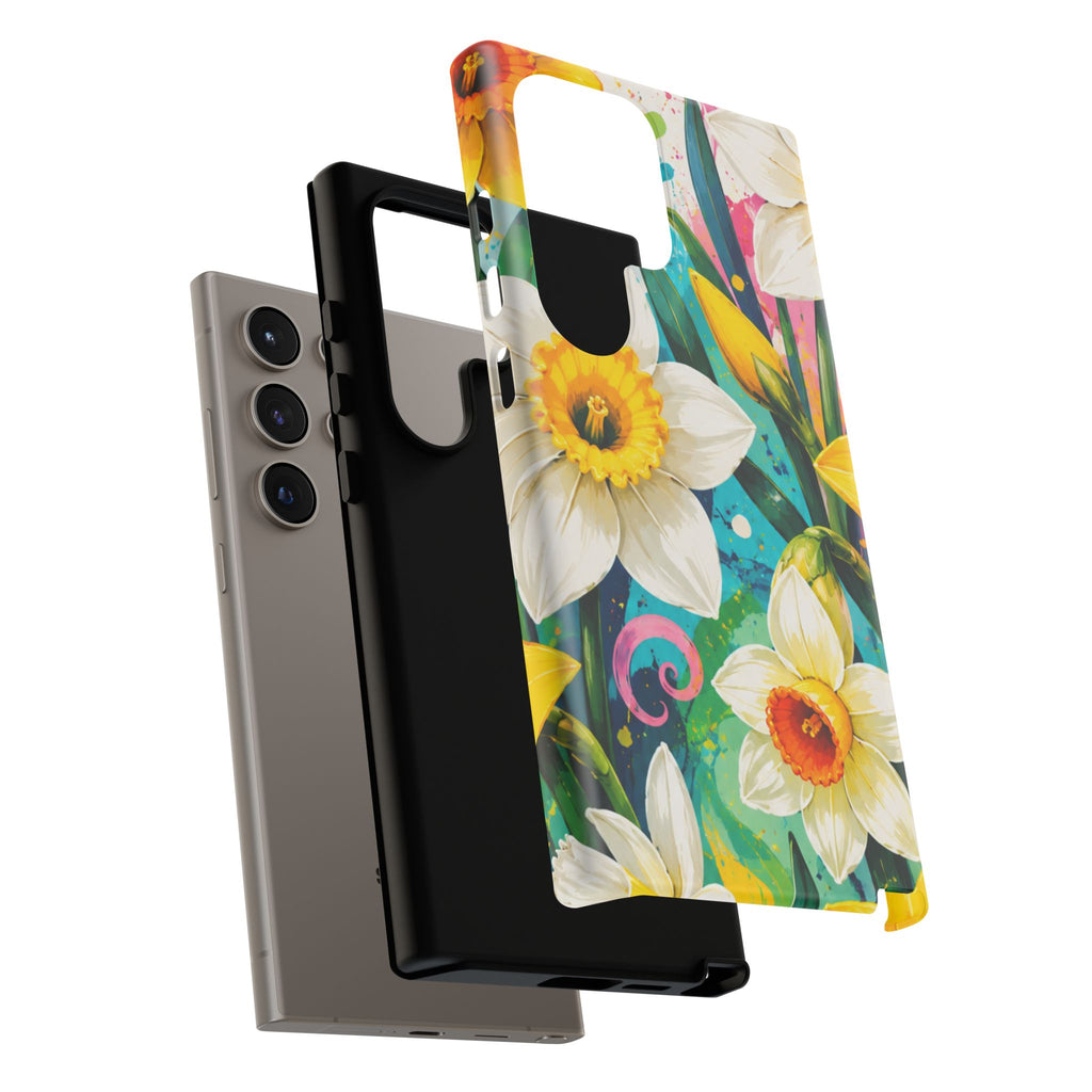Daffodil Floral Phone Case — Bright Spring Garden Protective Cover