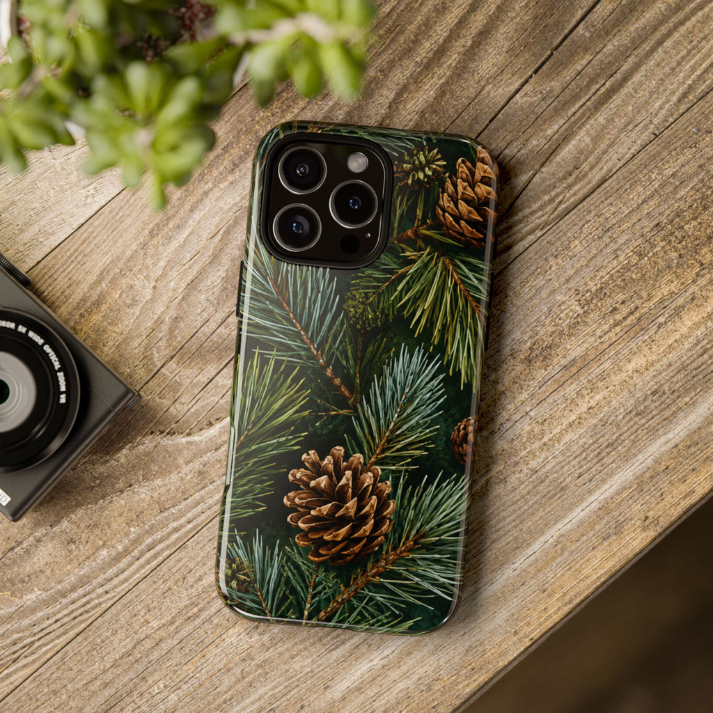 Pinecone Pines Phone Case — Festive Evergreen iPhone Cover