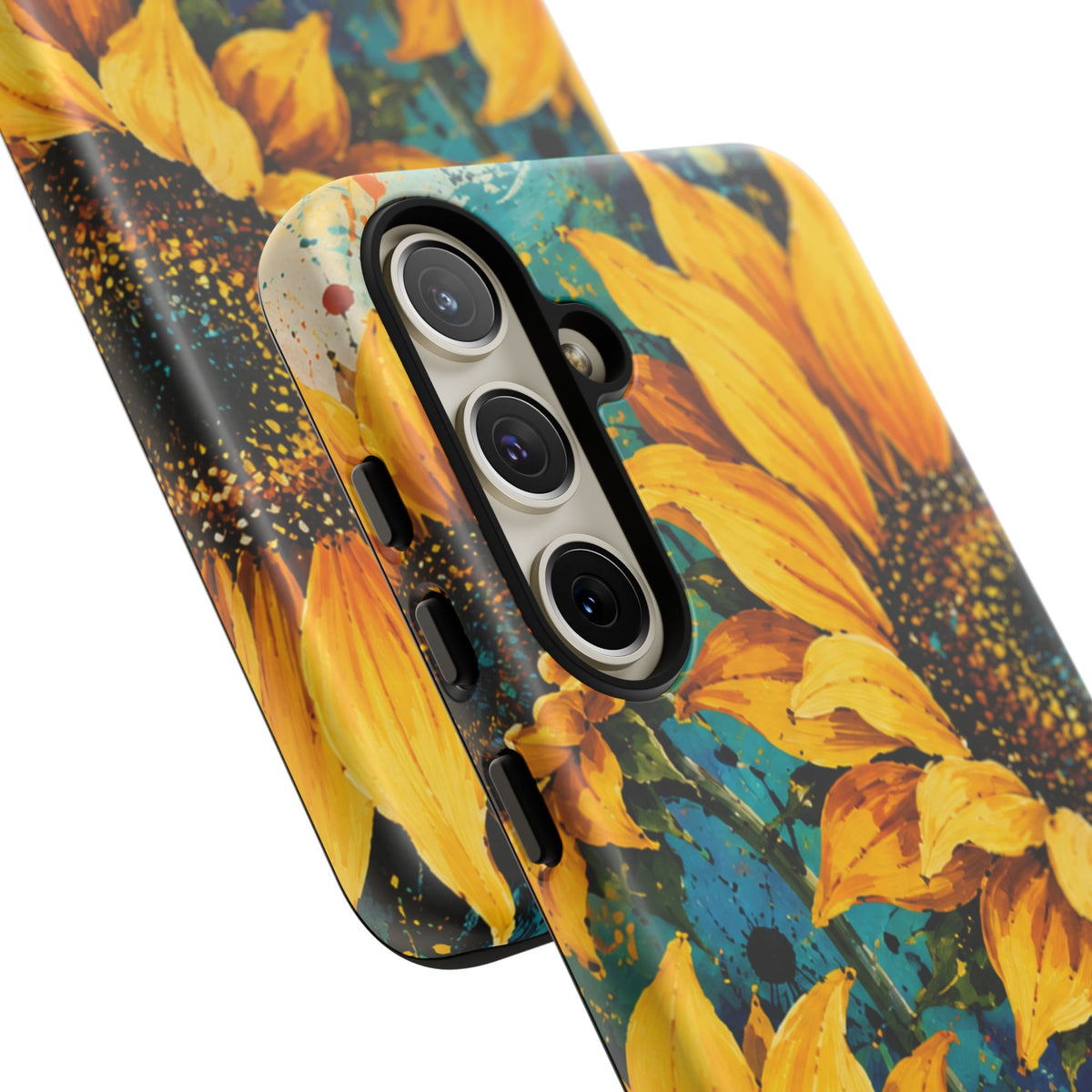 Sunflower Art Phone Case — Vibrant Yellow Floral Tough Case