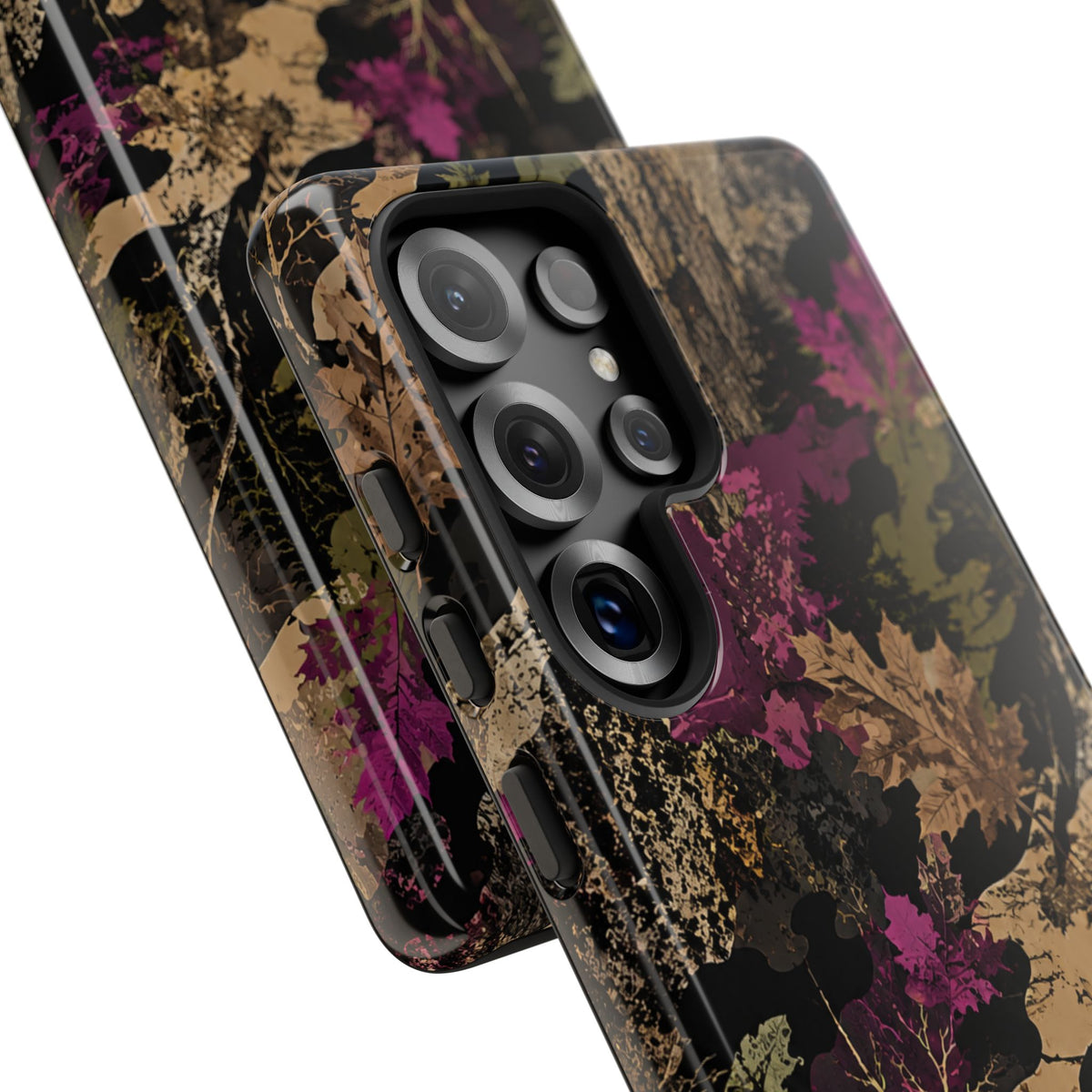 Camo Floral Tough Phone Case — Rugged Nature-Inspired Protection