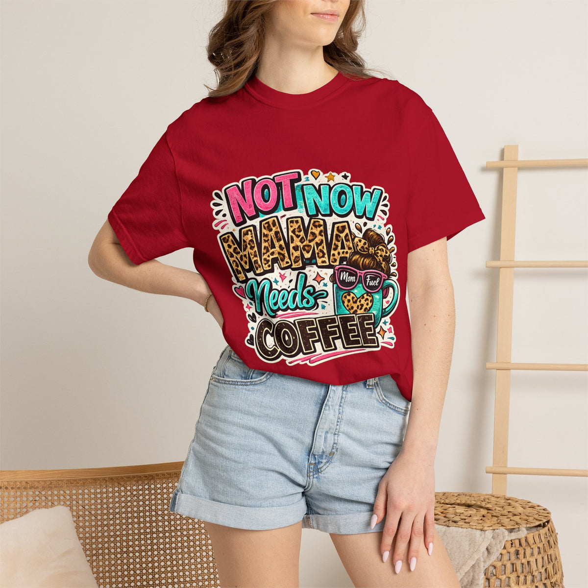 Not Now Mama Needs Coffee T-shirt | Mom Coffee Graphic Tee