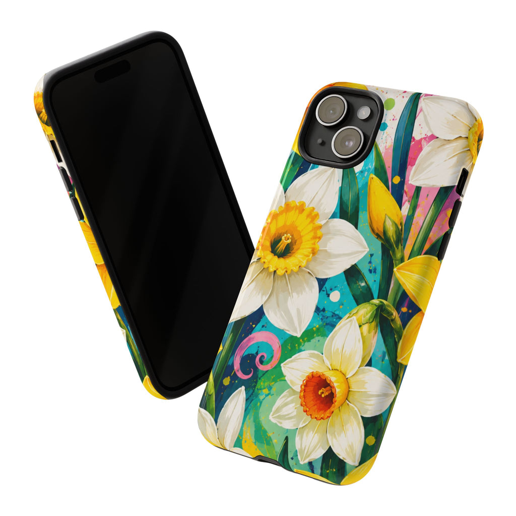 Daffodil Floral Phone Case — Bright Spring Garden Protective Cover