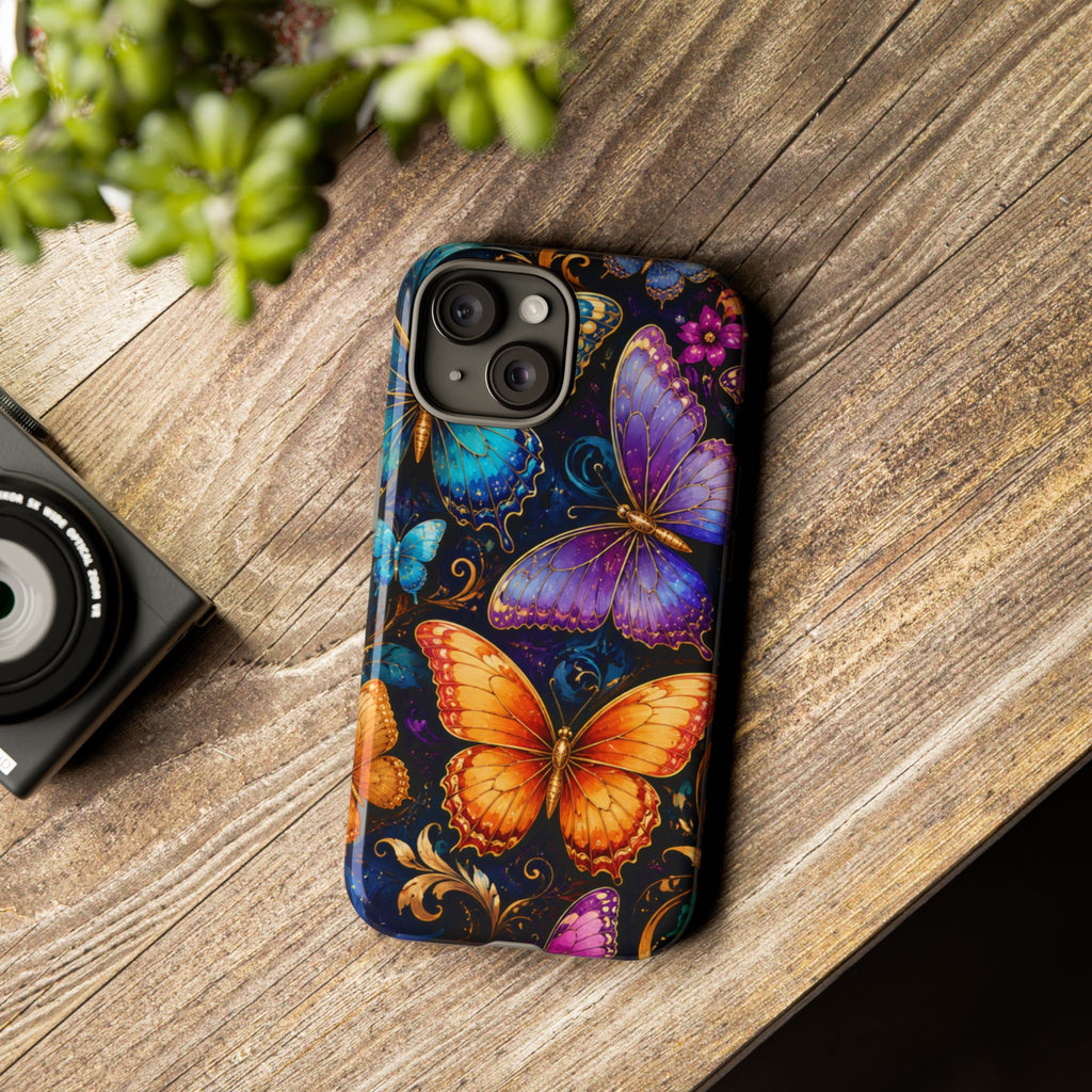 Butterfly Tough Phone Case — Colorful Floral Butterflies Protective Cover