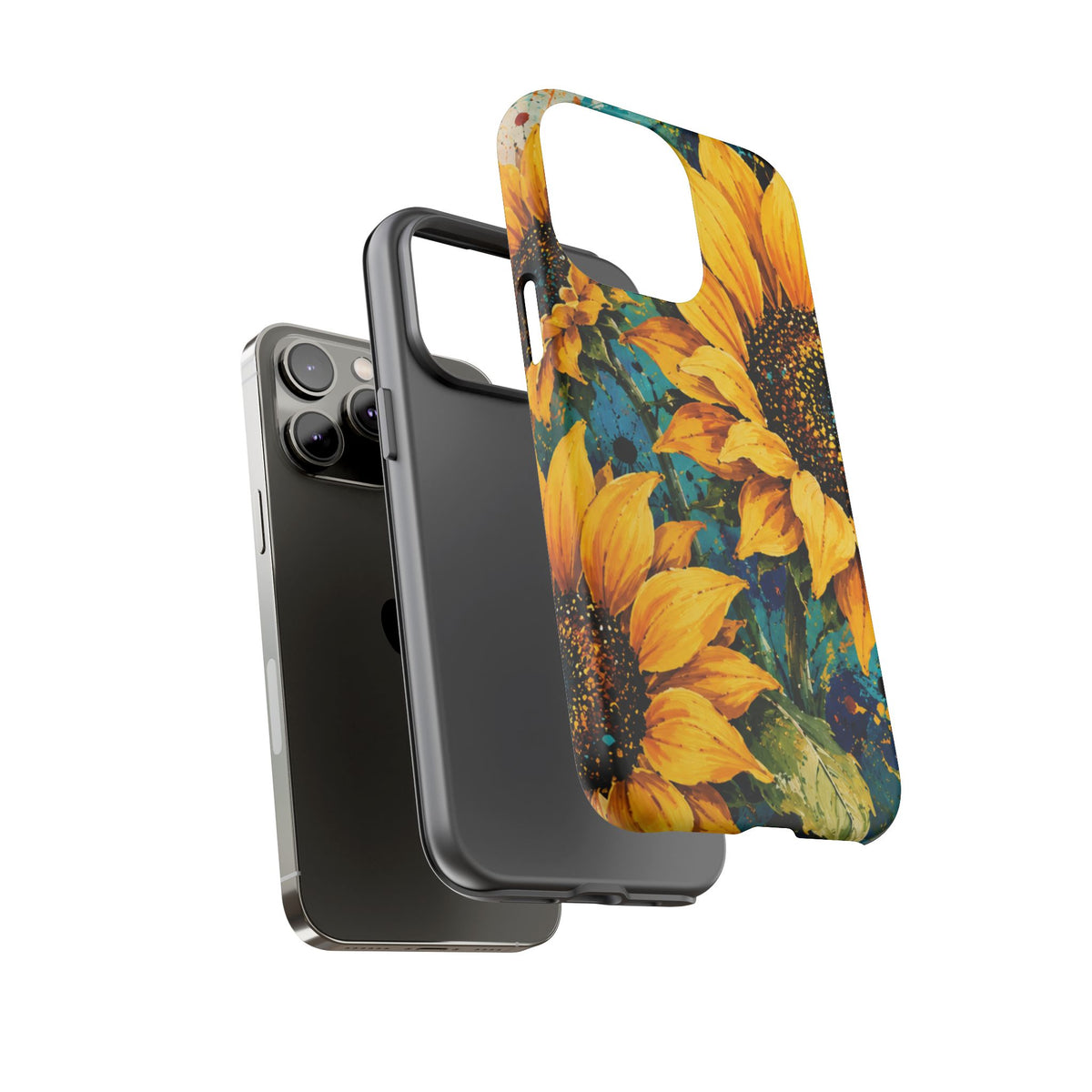 Sunflower Art Phone Case — Vibrant Yellow Floral Tough Case