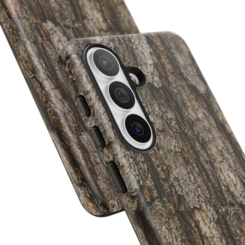 Bark Texture Phone Case - Rugged Woodland Camouflage for Nature Lovers