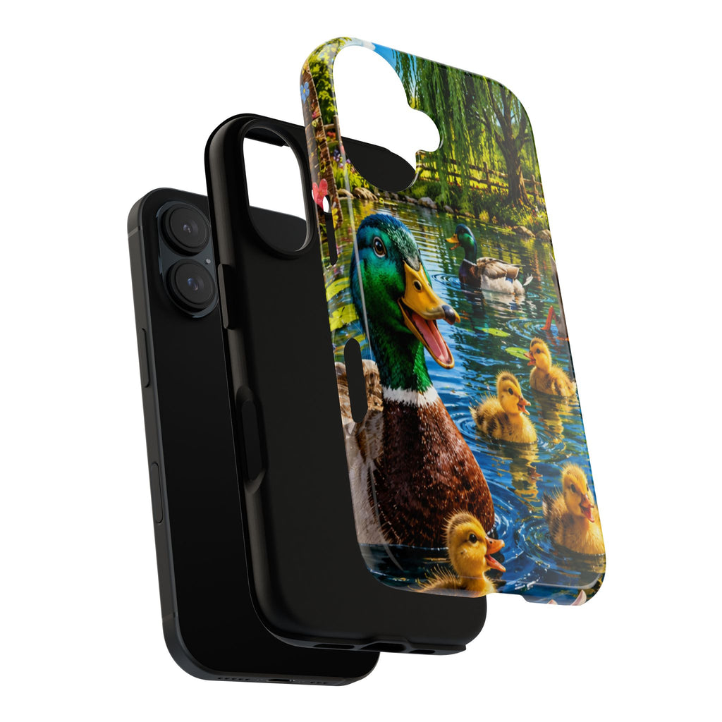 Duck Family Phone Case — Cute Mallard & Ducklings Protective Tough Case