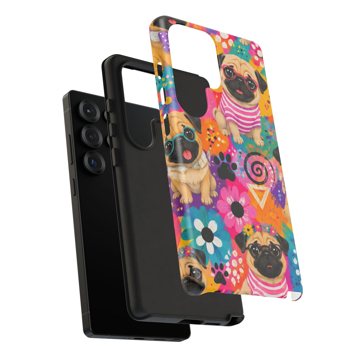 Pug Pop Art Phone Case — Colorful Pug Pattern Tough Case