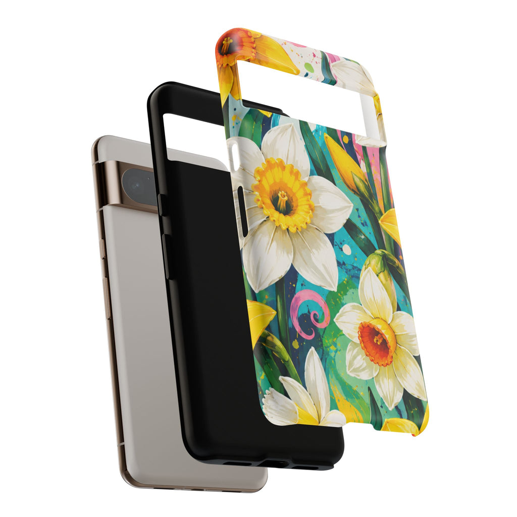 Daffodil Floral Phone Case — Bright Spring Garden Protective Cover