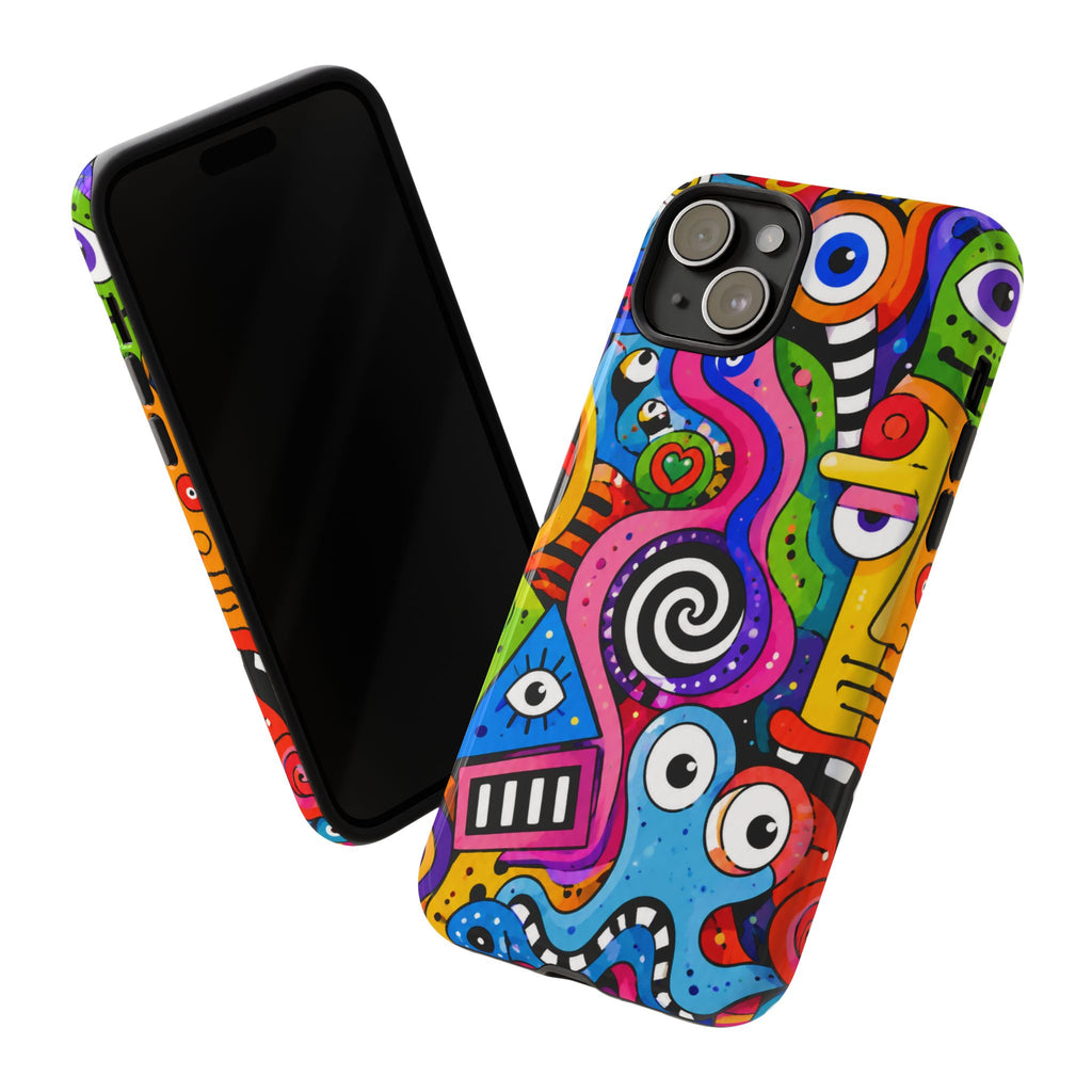 Colorful Abstract Doodle Tough Phone Case