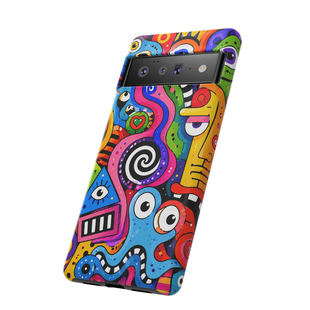 Colorful Abstract Doodle Tough Phone Case