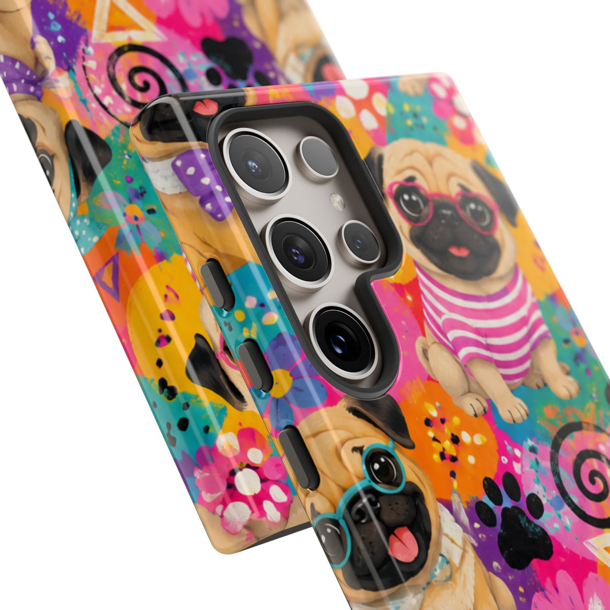 Pug Pop Art Phone Case — Colorful Pug Pattern Tough Case