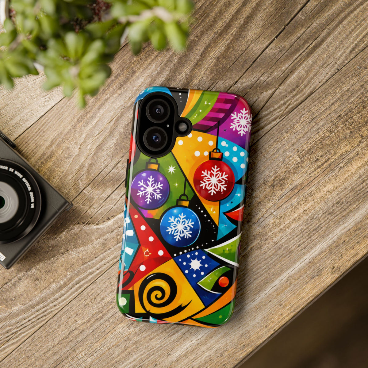 Holiday Ornament Phone Case — Colorful Festive Christmas Design