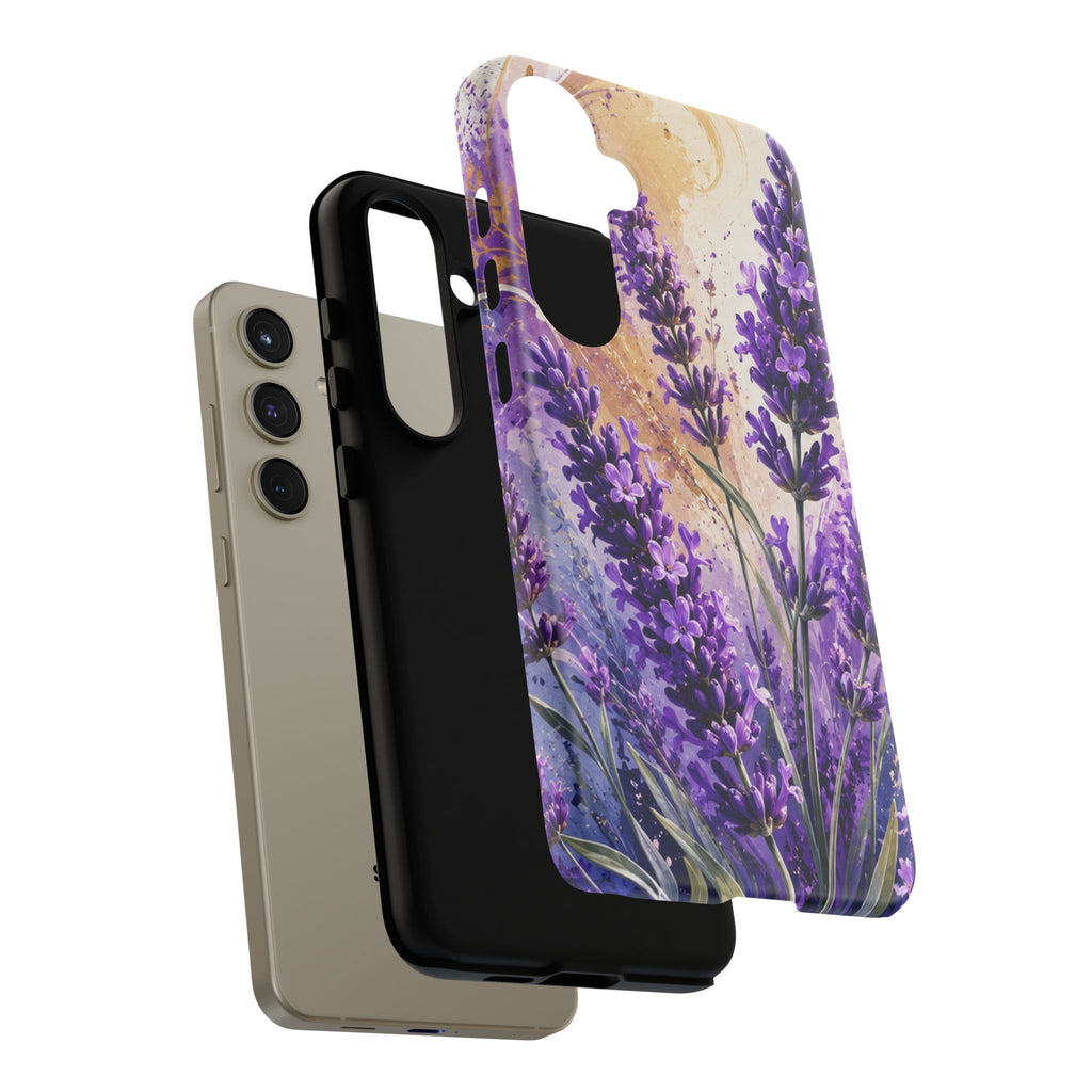 Lavender Bouquet Tough Phone Case — Protective Floral iPhone Case