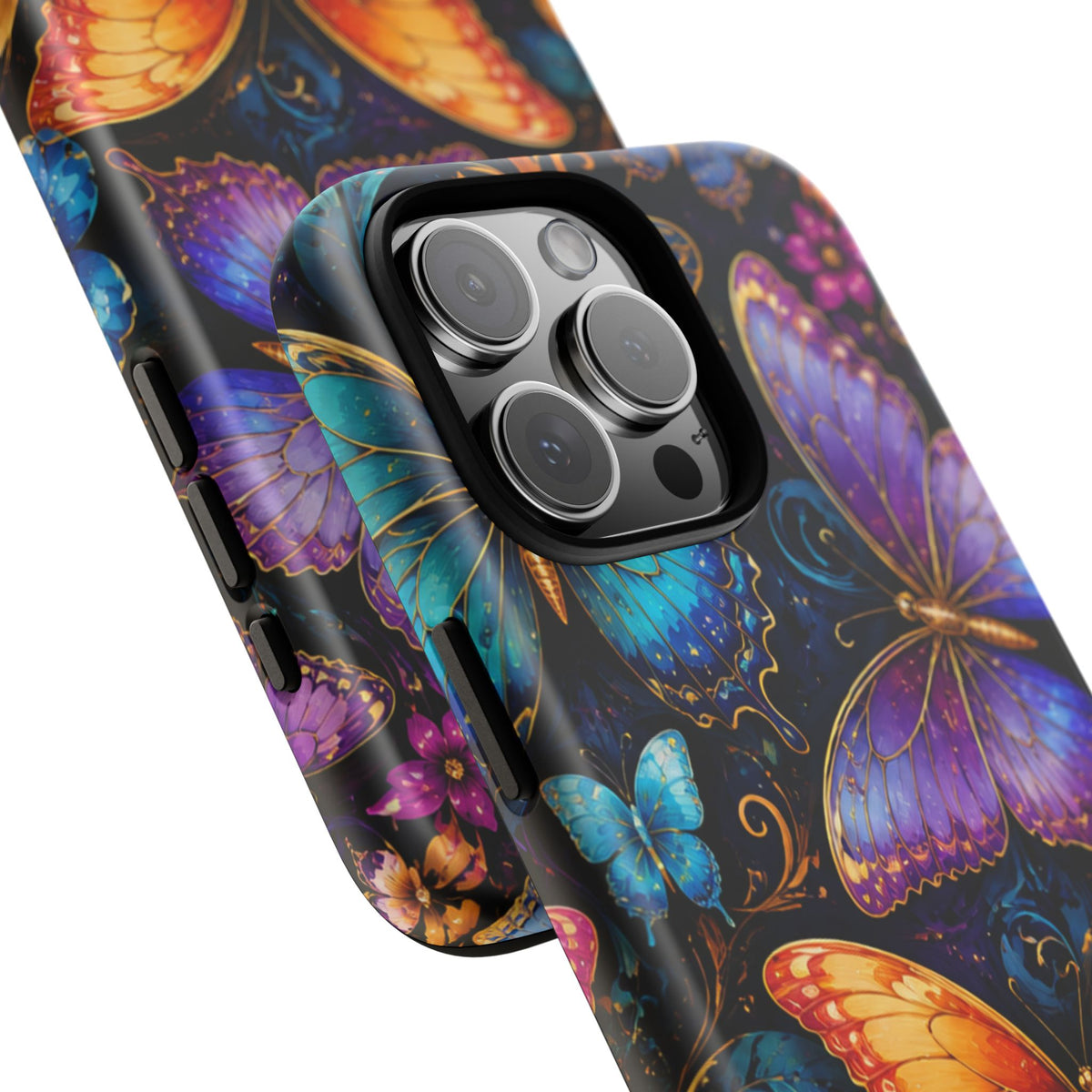 Butterfly Tough Phone Case — Colorful Floral Butterflies Protective Cover