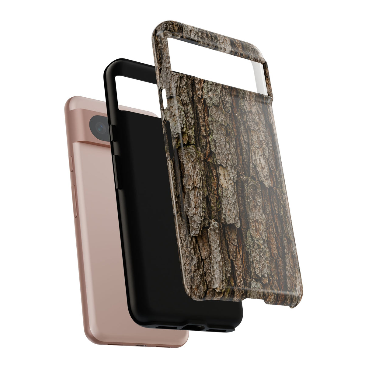 Bark Texture Phone Case - Rugged Woodland Camouflage for Nature Lovers