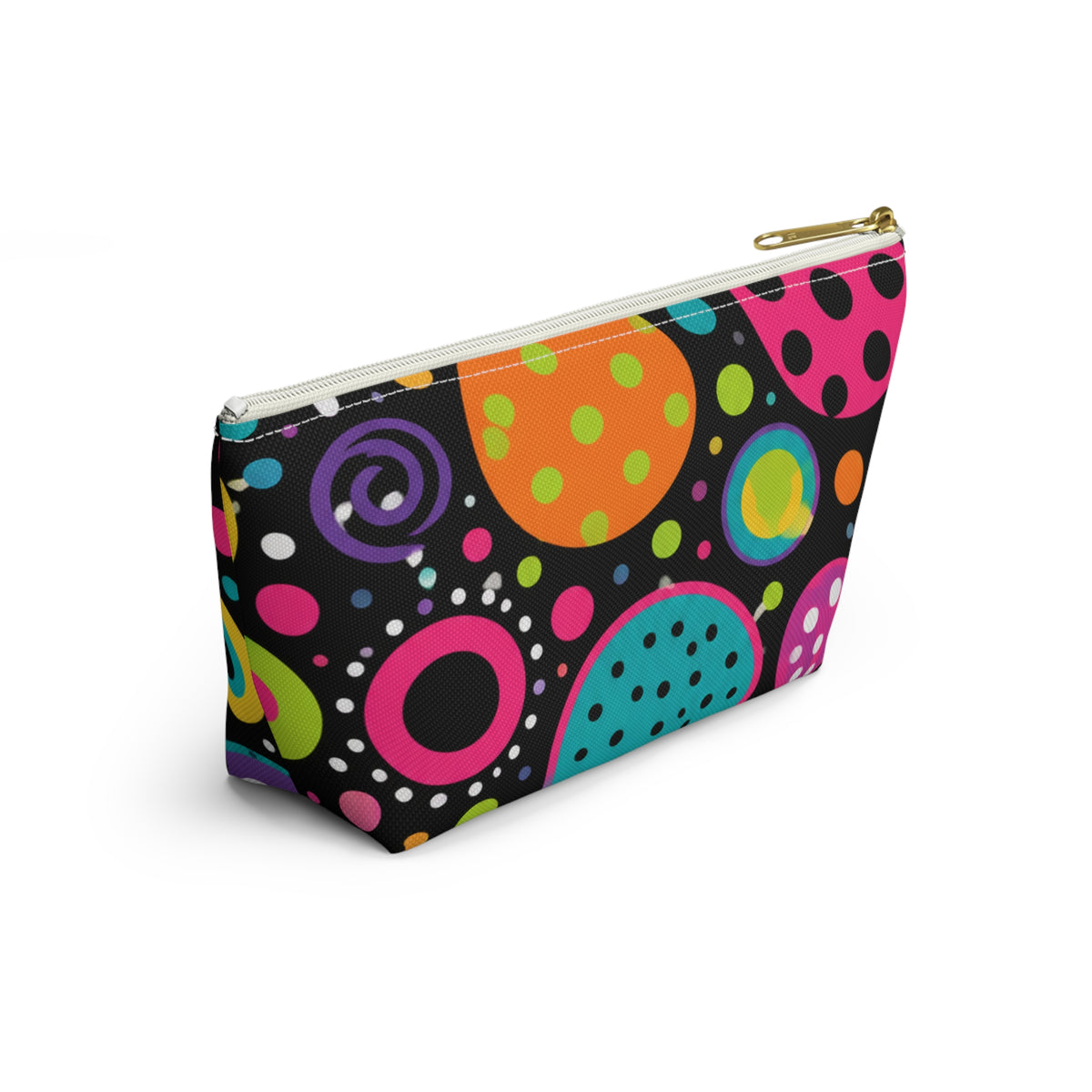 Polka Dot Neon Accessory Pouch