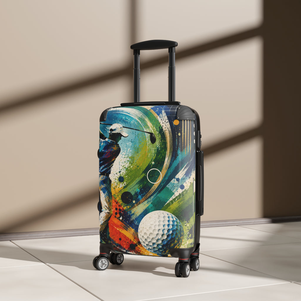 Golf Travel Carry-On Suitcase – Colorful Golfer Art Luggage