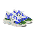Floral Mesh Sneakers — Women’s Blue Pansy Athletic Shoes