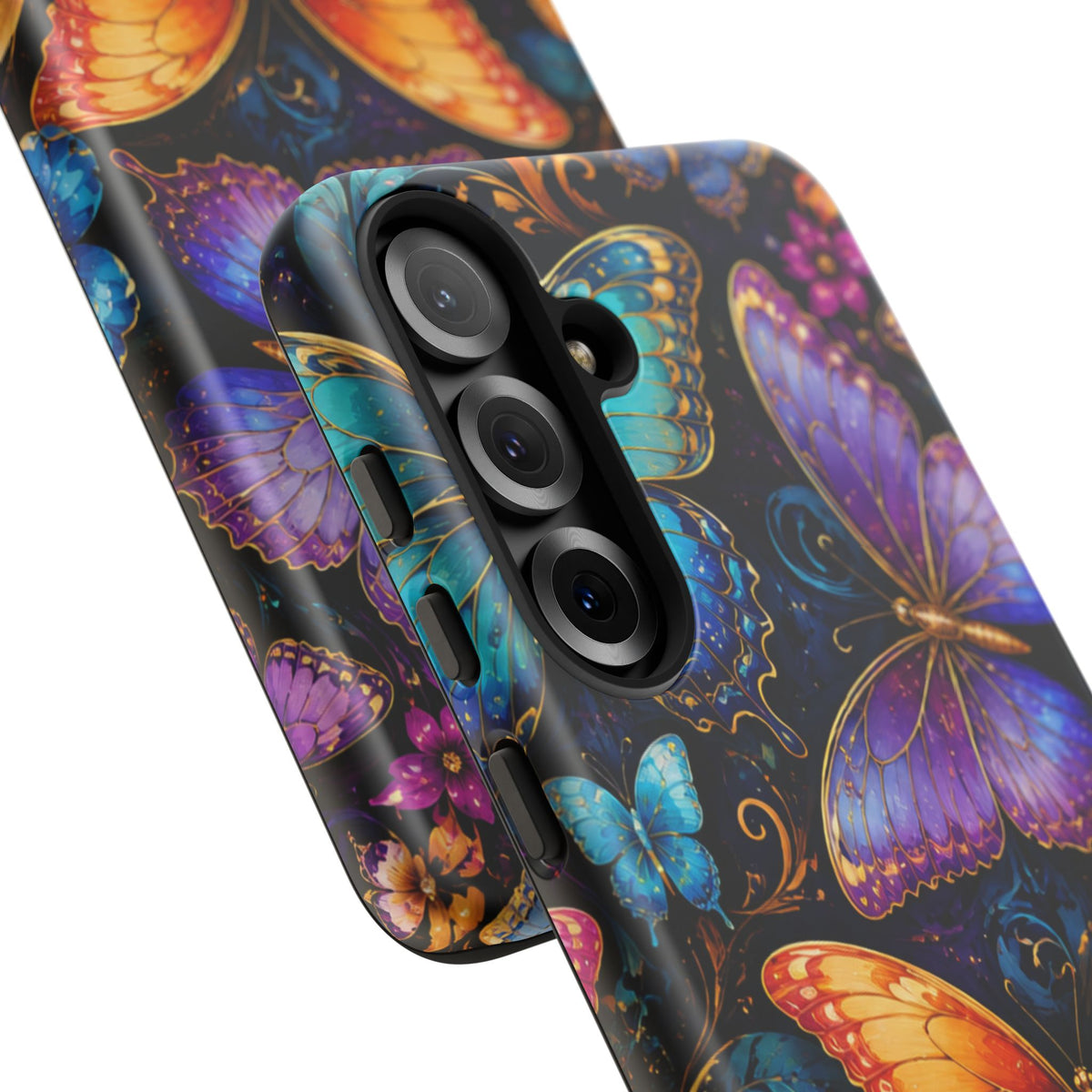 Butterfly Tough Phone Case — Colorful Floral Butterflies Protective Cover