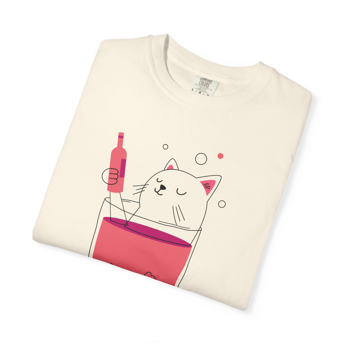 Cat in Wine Glass T-shirt | be good do good design