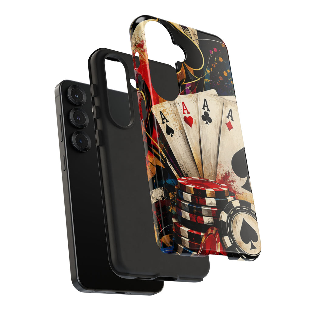 Casino Poker Ace Phone Case — Vintage Playing Cards & Chips Protective Cover