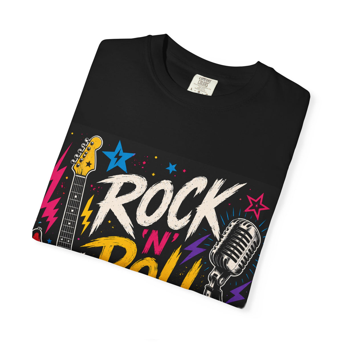 Rock N Roll Electric Guitar T-shirt | Retro Music Graphic