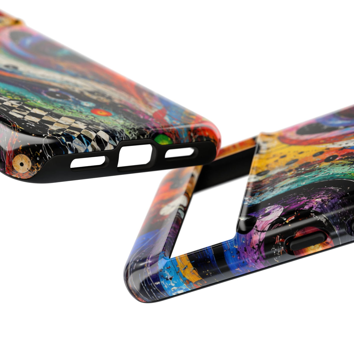 Abstract Cosmic Swirl Phone Case — Colorful Artistic iPhone Tough Case