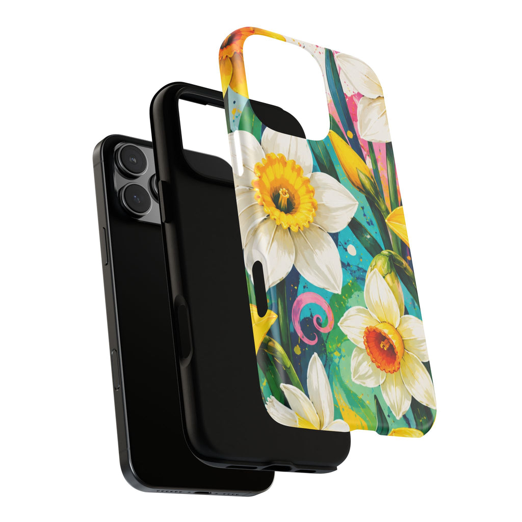 Daffodil Floral Phone Case — Bright Spring Garden Protective Cover
