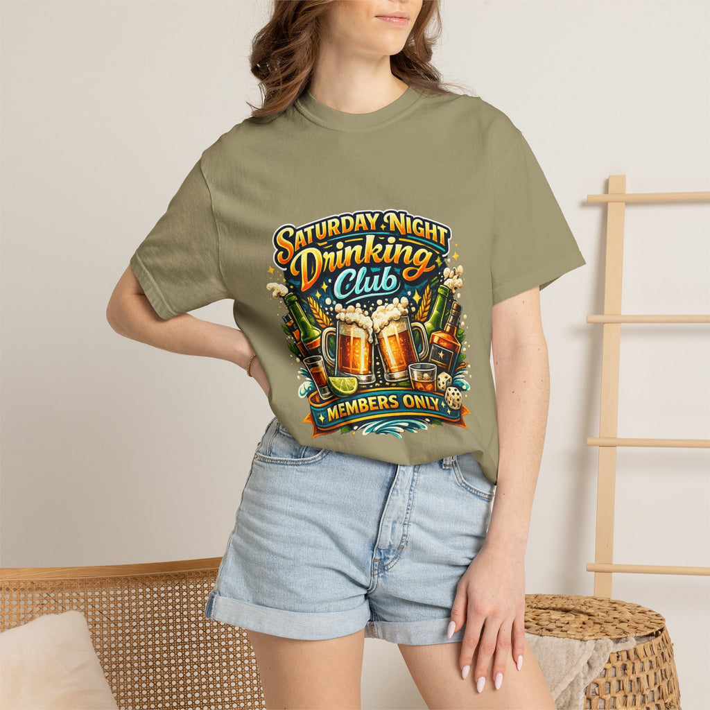 Saturday Night Drinking Club T-shirt | Beer Glasses, Bottles, Members Only