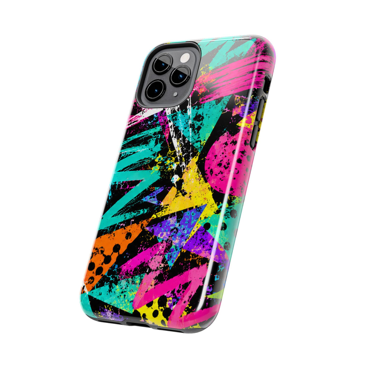 Tough Phone Case — Neon Graffiti Splash Protective Cover
