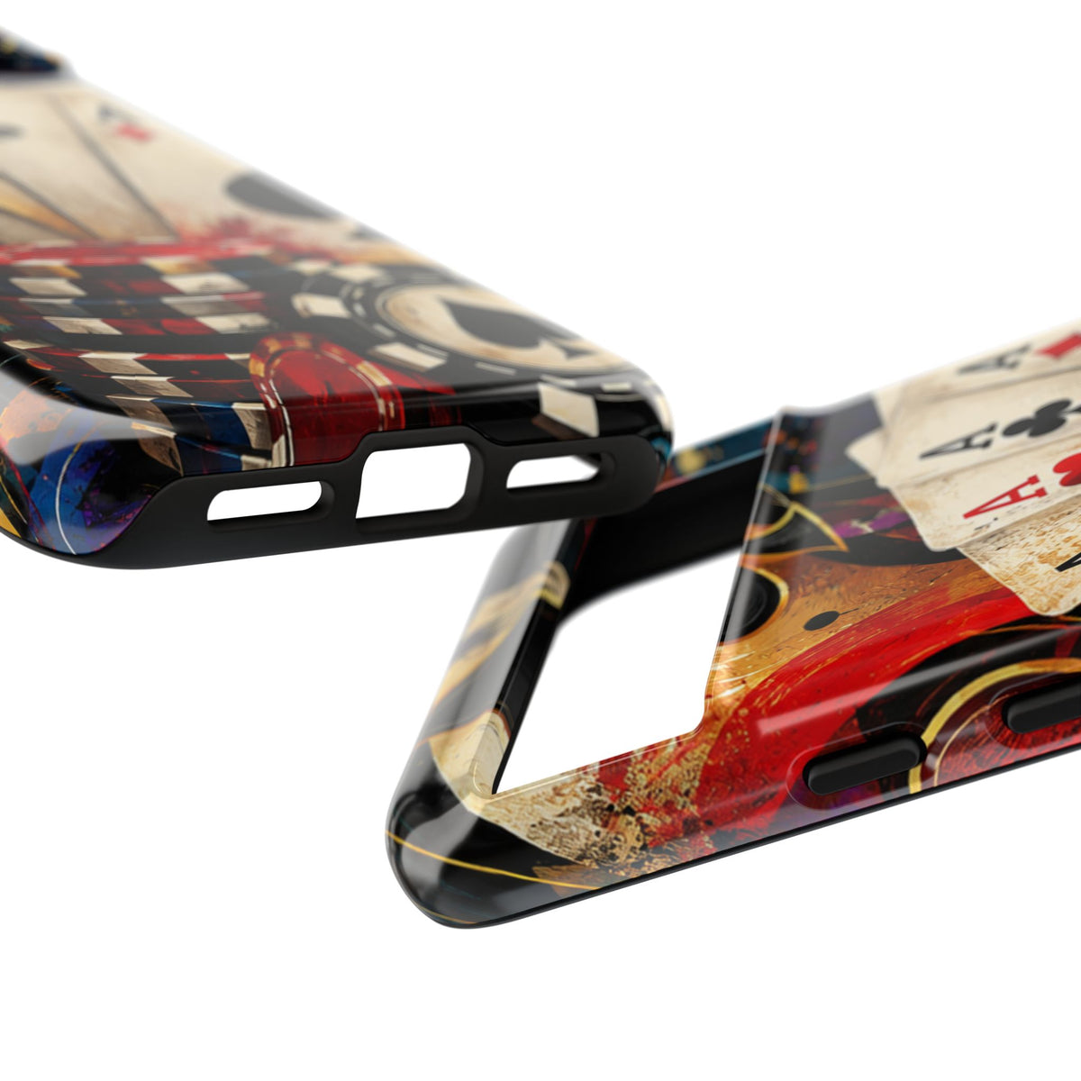 Casino Poker Ace Phone Case — Vintage Playing Cards & Chips Protective Cover