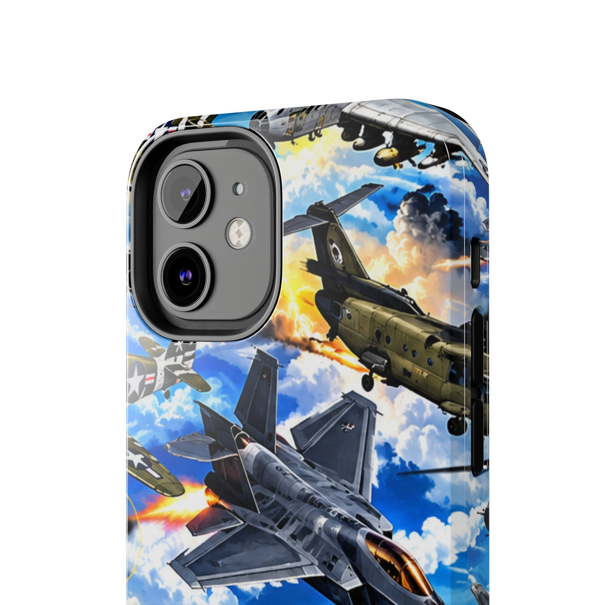 Military Aircraft Tough Phone Case – Vintage & Modern Jet Fighter Print
