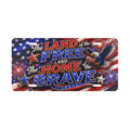 Land of the Free Home of the Brave vanity plate | Patriotic Eagle