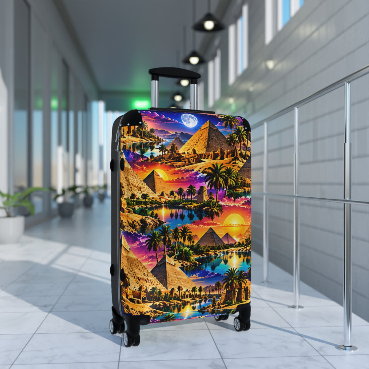 Egyptian Pyramids Carry-On Suitcase – Tropical Sunset Travel Luggage