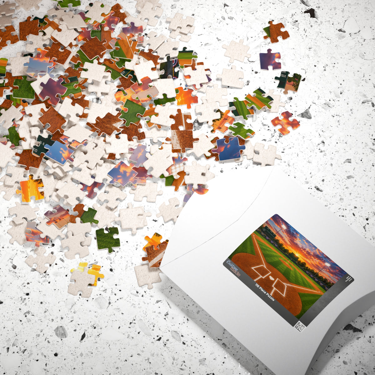 Sunset Baseball Field Jigsaw Puzzle — Stadium Scenery Puzzle (110/252/520/1014 pcs)
